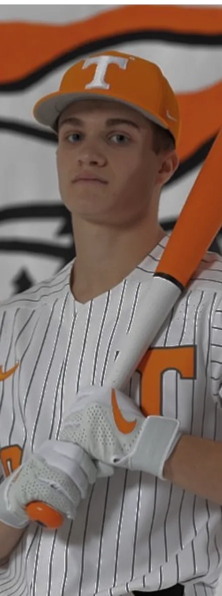 Matt Turino in a Tennessee baseball uniform