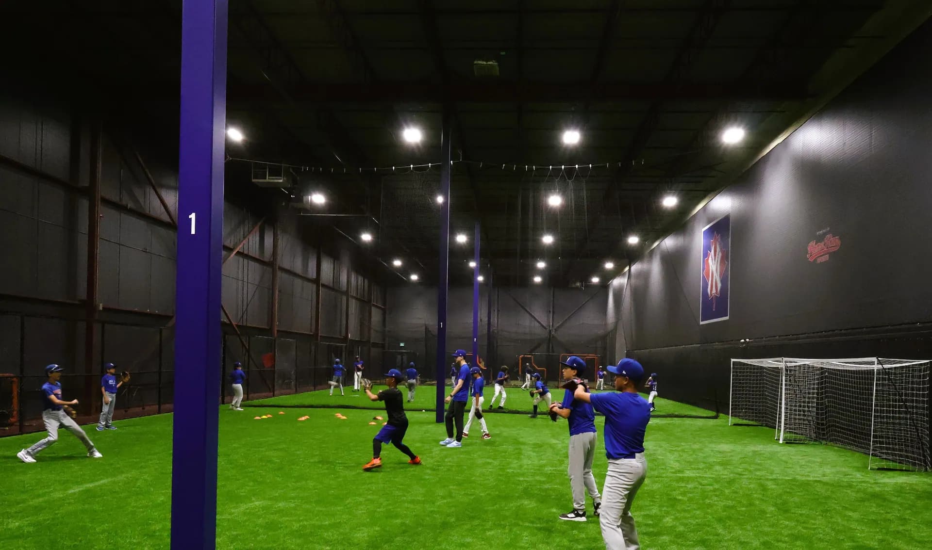Players taking part in indoor team practice